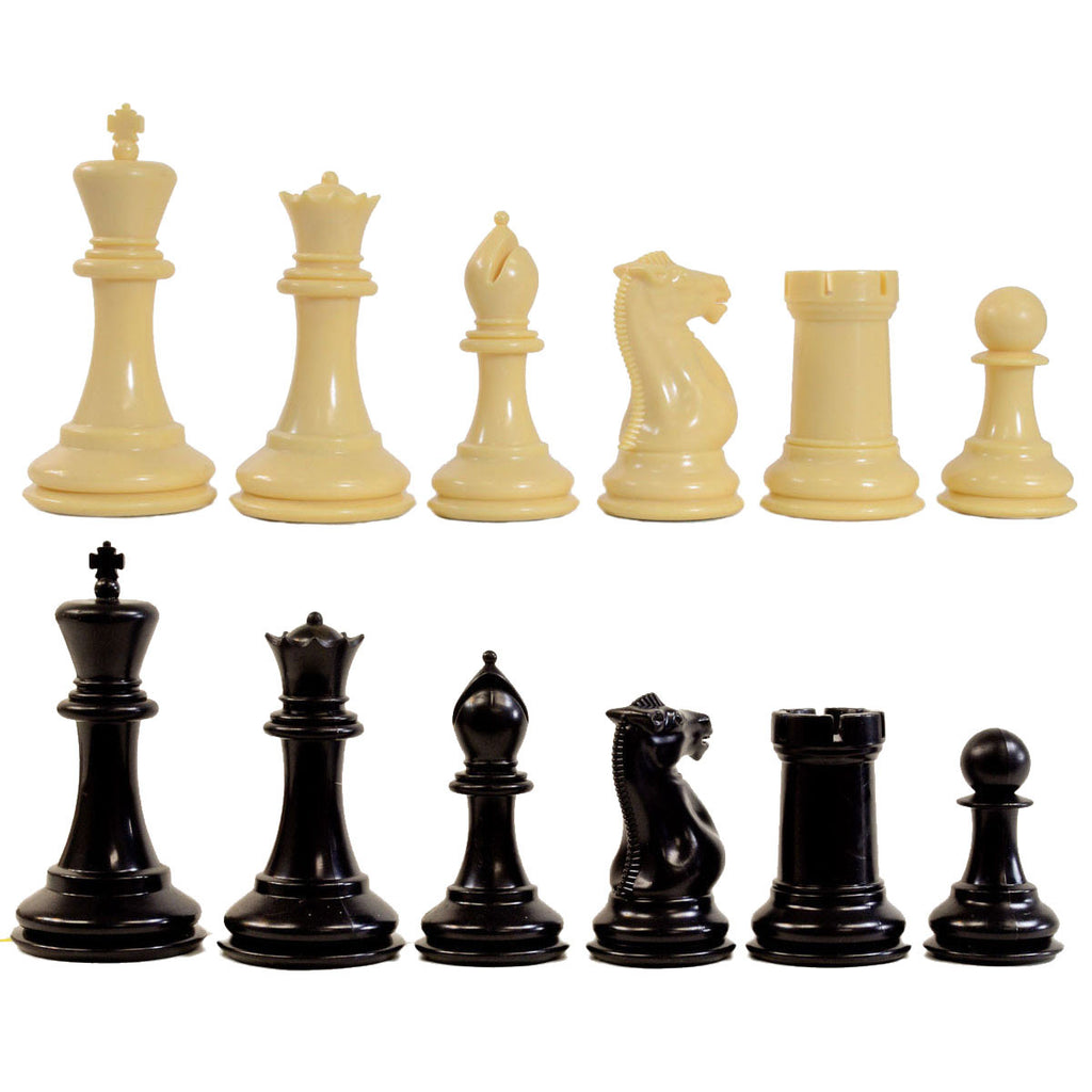 Traditional Staunton Pieces - Natural/Black