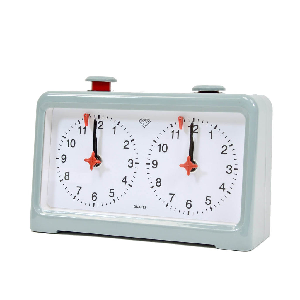 Diamond Quartz Analog Chess Clock - Gray