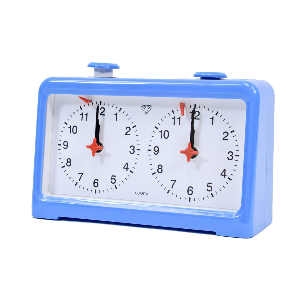 Diamond Quartz Analog Chess Clock - Sky Blue