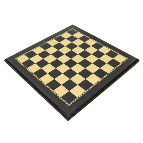 Black & Maple Wood Chess Board with 2.125" Squares