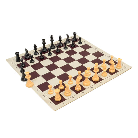Quality Board and Pieces Set - Burgundy