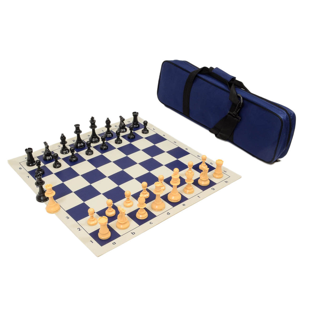 Quality Tournament Chess Set Combo - Navy