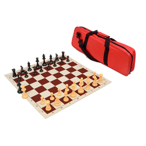 Quality Tournament Chess Set Combo - Red