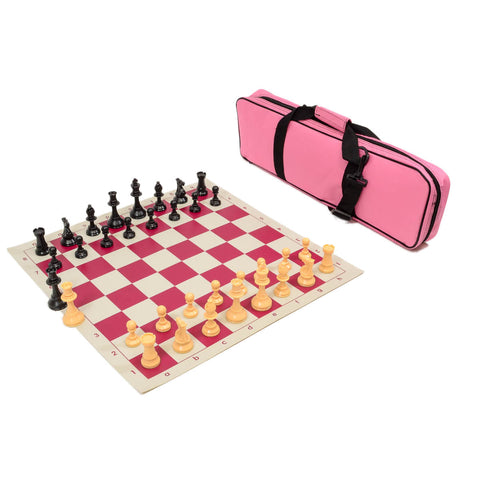 Quality Tournament Chess Set Combo - Pink
