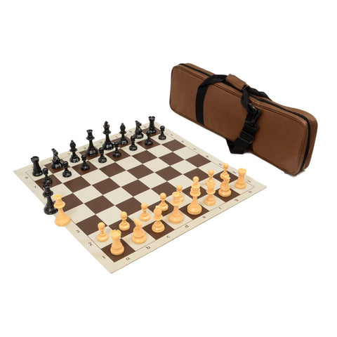 Quality Tournament Chess Set Combo - Brown