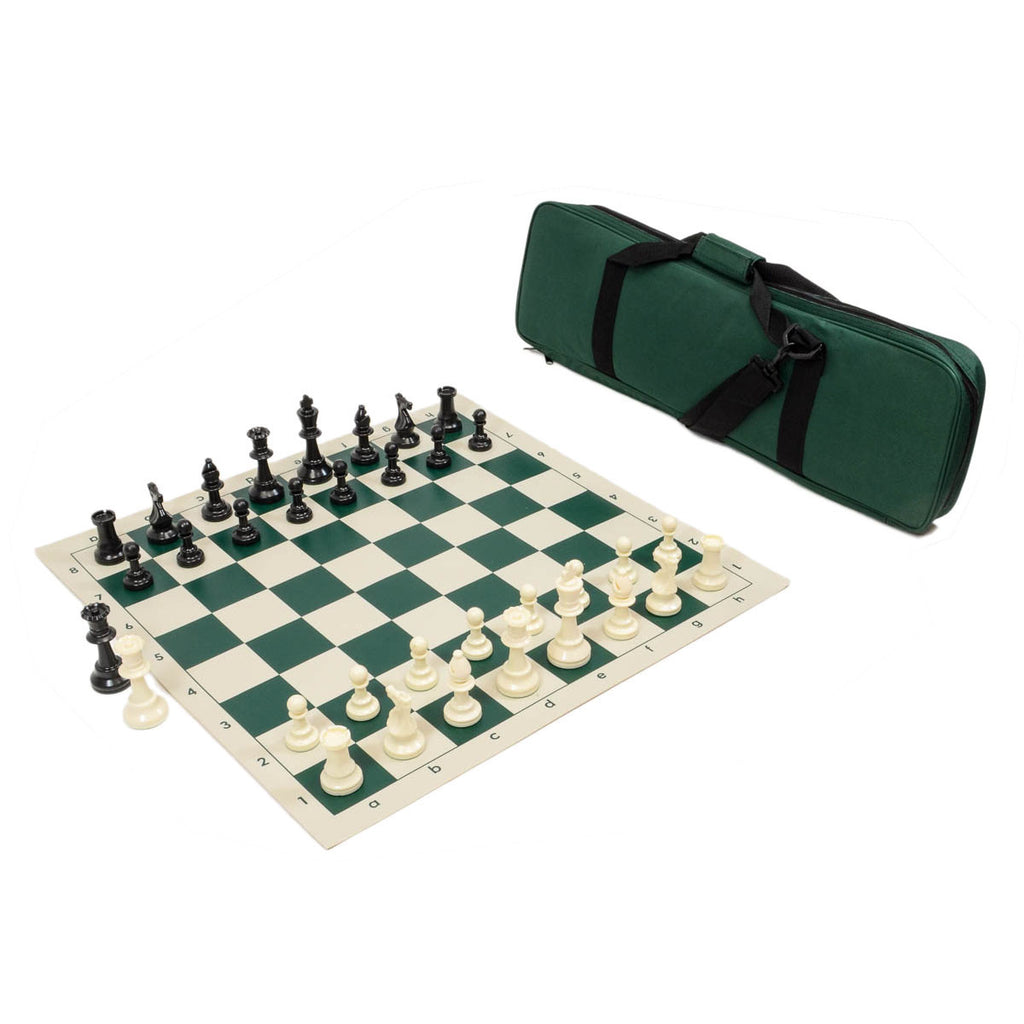 Heavy Tournament Chess Set Combo - Green