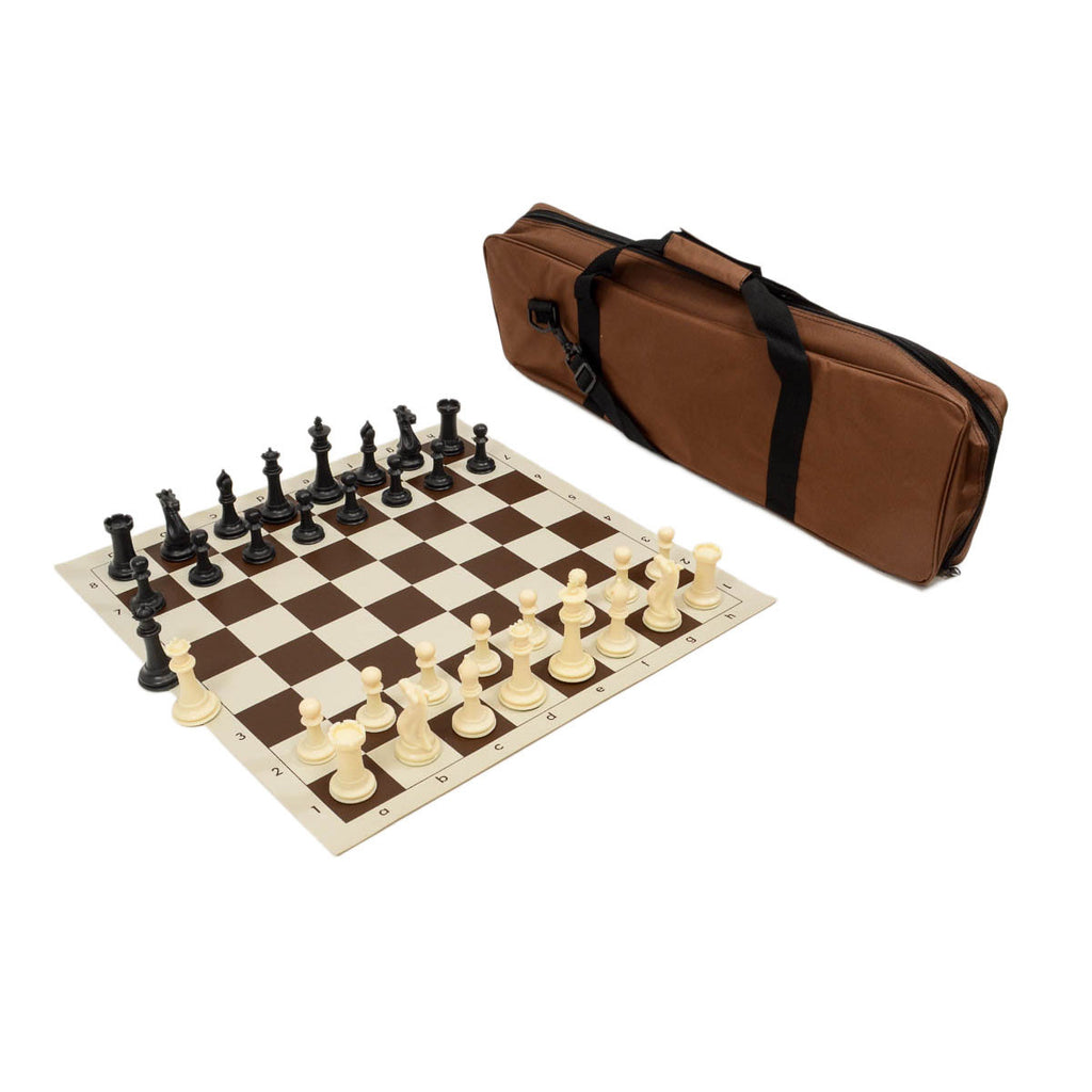 Big Knight Tournament Chess Set Combo - Brown