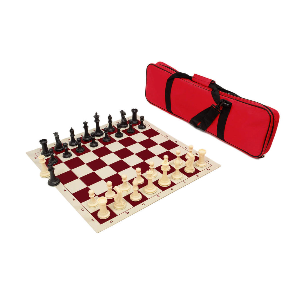 Big Knight Tournament Chess Set Combo - Red