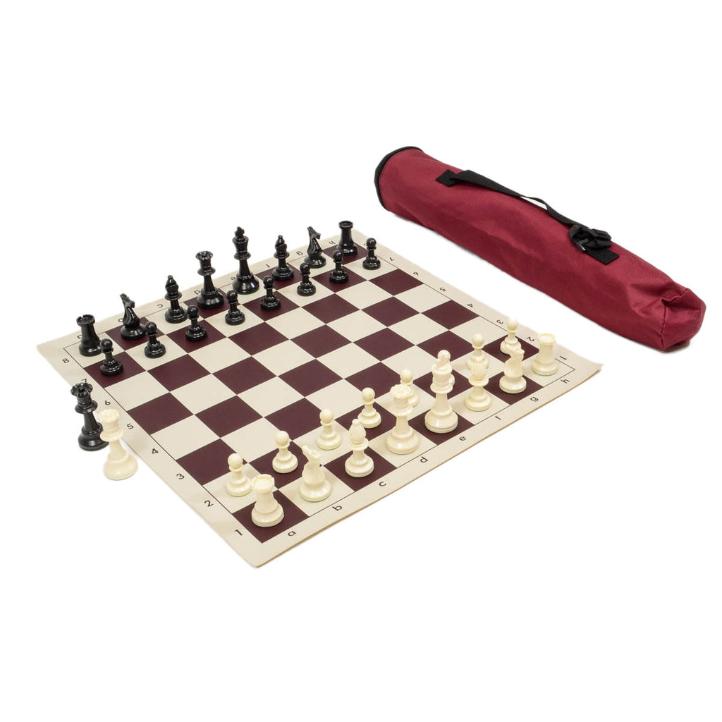 Archer Chess Set Combo - Burgundy