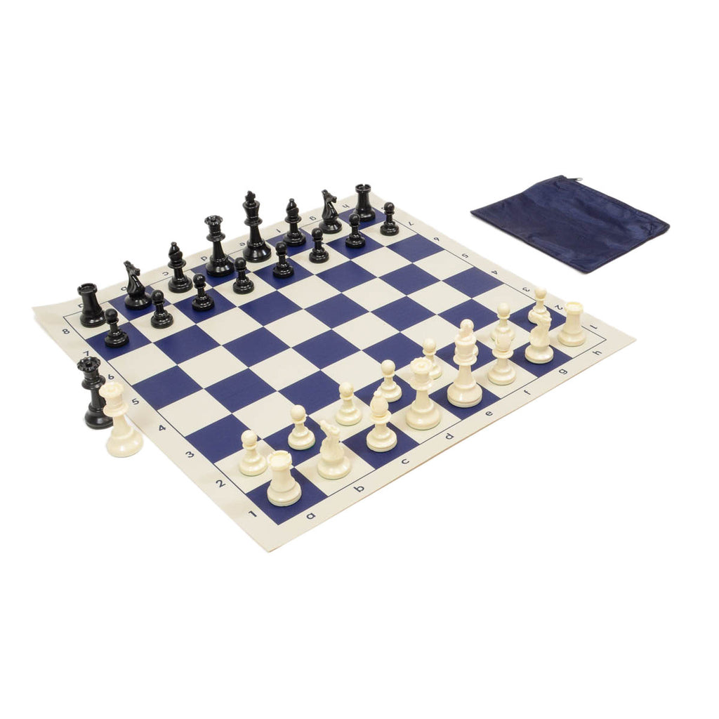 Weighted Club Chess Set Combo - Navy
