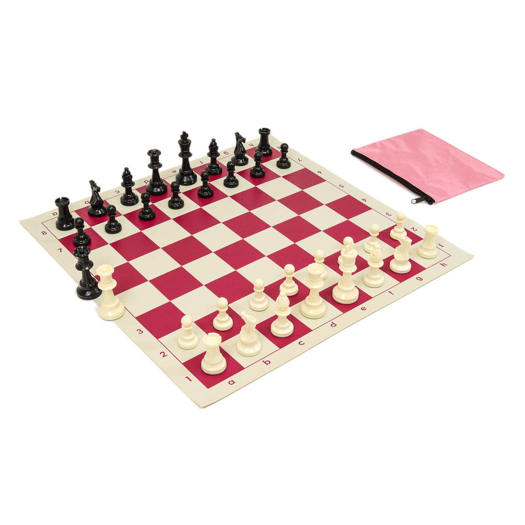 Weighted Club Chess Set Combo - Pink