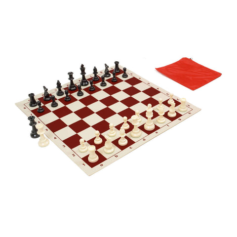 Weighted Club Chess Set Combo - Red
