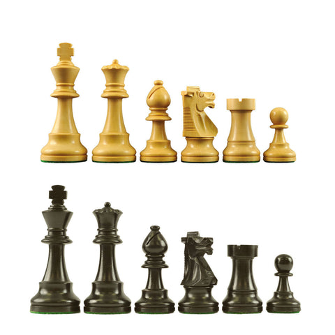 Quality Wood Chess Pieces - Ebonized