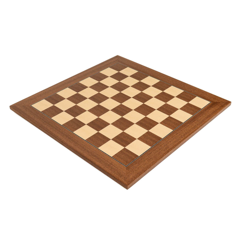 Deluxe Mahogany Wood Chess Board with 2.125" Squares